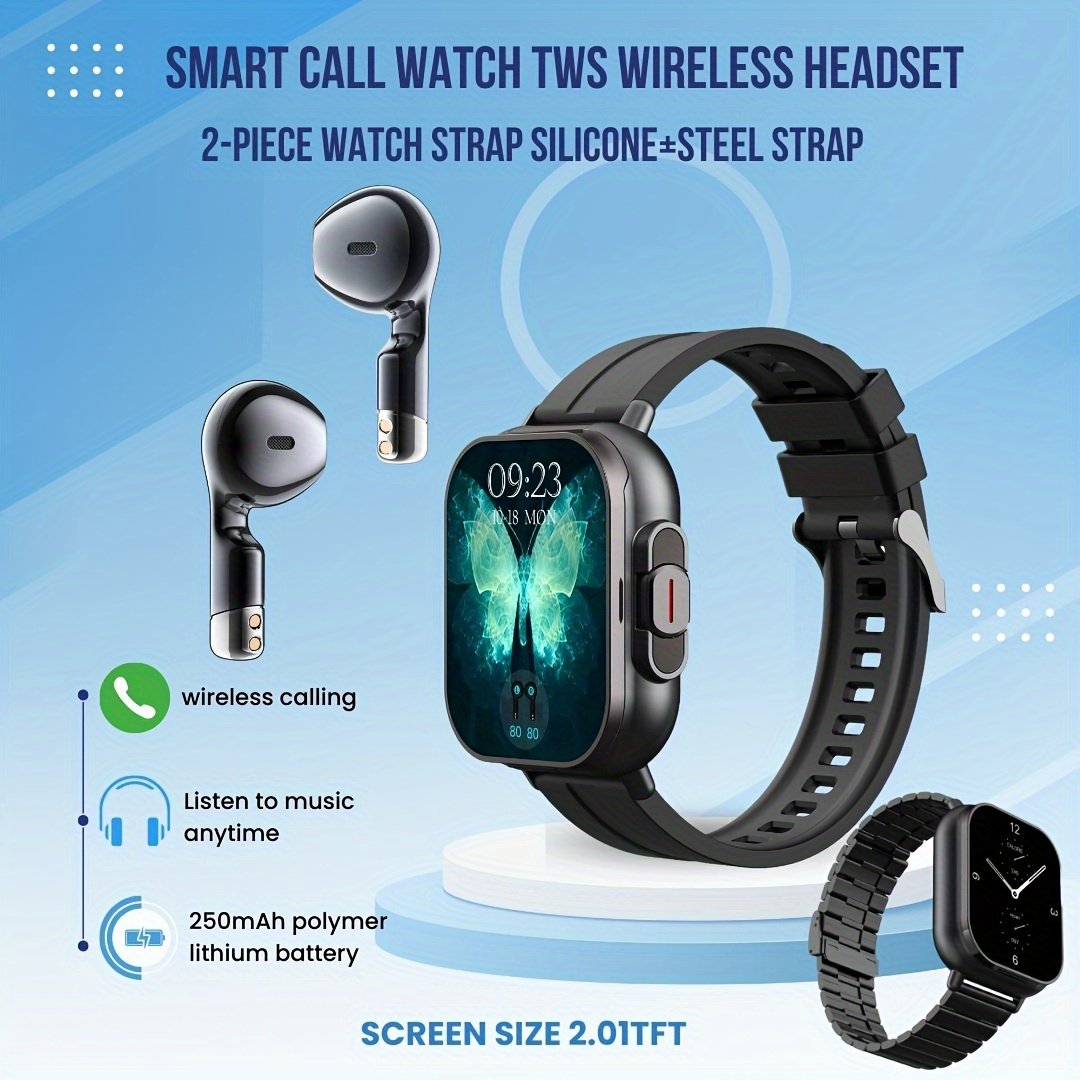 ⌚🎧 2-in-1 Smartwatch with Wireless Earbuds – The Future on Your Wrist! 🎧⌚

Experience the perfect blend of smart technology and convenience with this Smartwatch + Wireless Earbuds combo – designed for fitness, style, and non-stop connectivity! 🚀🔥

✅ I