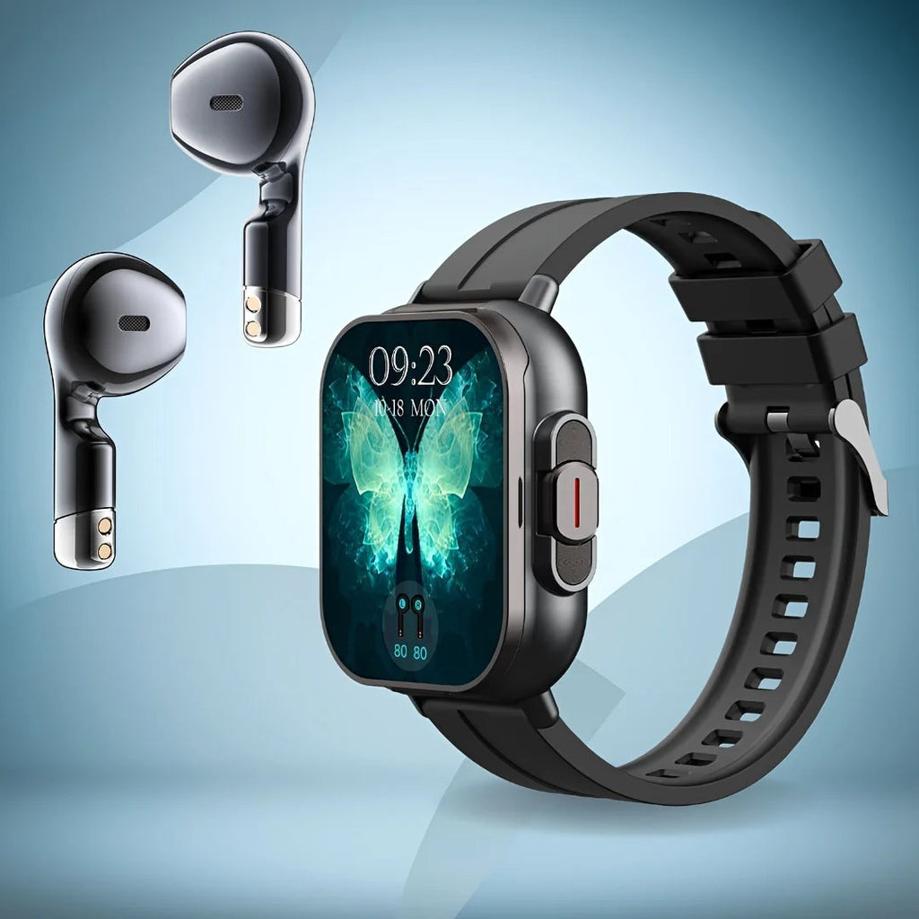 ⌚🎧 2-in-1 Smartwatch with Wireless Earbuds – The Future on Your Wrist! 🎧⌚

Experience the perfect blend of smart technology and convenience with this Smartwatch + Wireless Earbuds combo – designed for fitness, style, and non-stop connectivity! 🚀🔥

✅ I